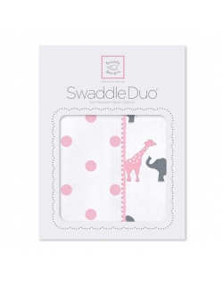 Набор пеленок SwaddleDesigns - Swaddle Duo Circus Fun Pink