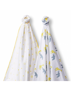 Набор пеленок SwaddleDesigns Swaddle Duo Circus Fun Sterling