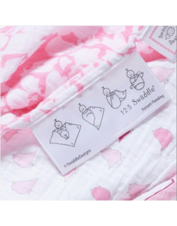 Пеленка детская тонкая SwaddleDesigns Маркизет, Little Bunnie Pstl Pink