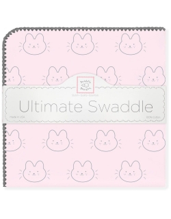 Фланелевая пеленка для новорожденного Swaddle Designs, Ultimate Bonjour Bunnie Pstl Pink