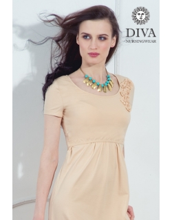 Платье для кормящих и беременных Diva Nursingwear Dalia, цвет Grano