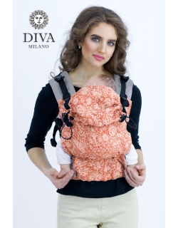 Эрго-рюкзак Diva Milano Rose Arancio Simple One! со льном