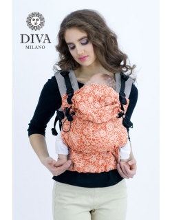 Эрго-рюкзак Diva Milano Rose Arancio Simple One! со льном