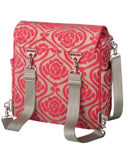 Petunia Boxy Backpack: Almond Raspberry