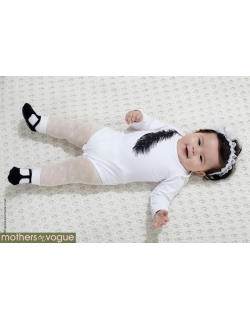 Топ для кормления Mothers en Vogue Plume & Feather, белый