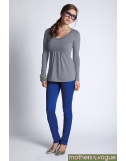 Топ для кормления Mothers en Vogue Must Have V-Neck, серый