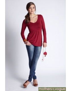 Топ для кормления Mothers en Vogue Must Have V-Neck, малиновый