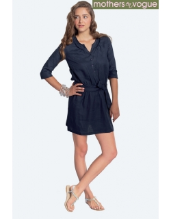 Платье-туника для кормящих "Weekend Shirtdress", темно-синий