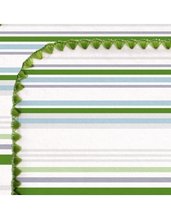 Пеленка фланель для новорожденного SwaddleDesigns Pure Green Stripe