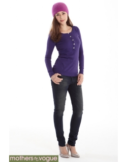 Топ для кормления Mothers en Vogue Basic Button-Down, фиолетовый (Wisteria)