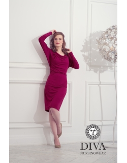 Платье для кормящих и беременных Diva Nursingwear Paola, цвет Berry