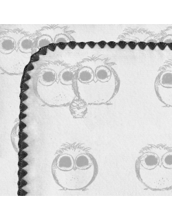 Фланелевая пеленка для новорожденного SwaddleDesigns Sterling Owls