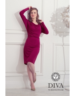 Платье для кормящих и беременных Diva Nursingwear Paola, цвет Berry