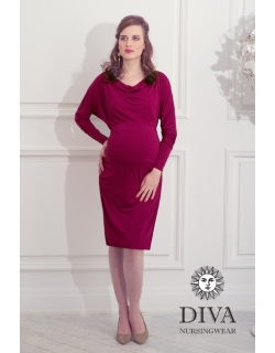 Платье для кормящих и беременных Diva Nursingwear Paola, цвет Berry