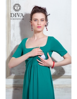 Платье для кормящих и беременных Diva Nursingwear Stella Maxi, Smeraldo