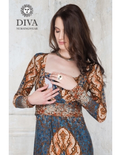 Платье для кормящих и беременных Diva Nursingwear Alba дл.рукав, принт India