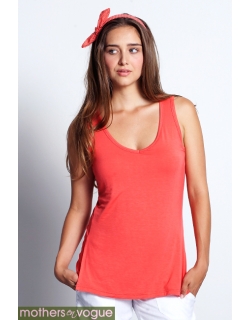 Топ для кормления Mothers en Vogue "Soft Nursing Tank" коралловый