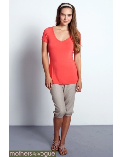 Топ для кормления Mothers en Vogue "Soft Nursing Tee" коралловый