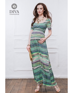 Платье для кормящих и беременных Diva Nursingwear Stella Maxi, Kiwi